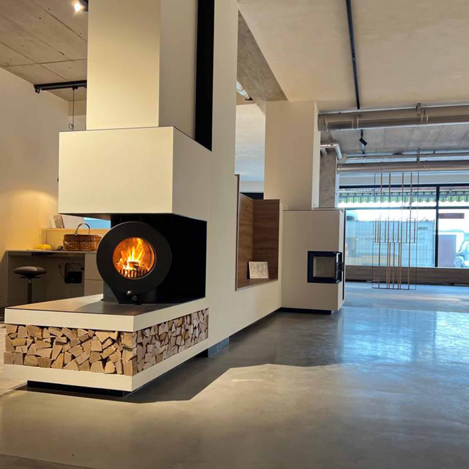 Ofen Chiemsee mit Holzfach