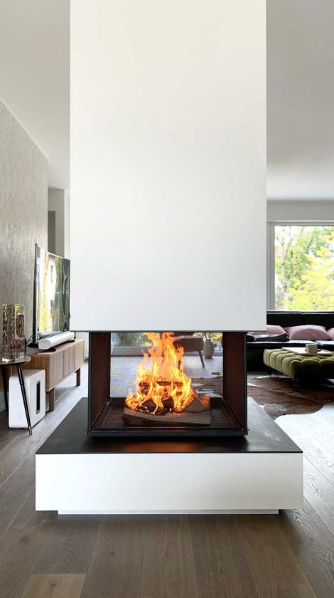 Ofenbau Miesbach Kamin im Wohnzimmer